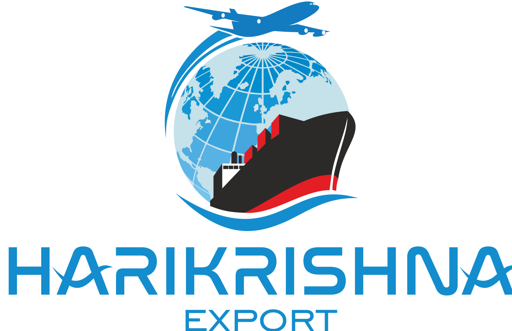 Export Logo - Harikrishna Export. Leading Supplier and Exporter of Food Stuff