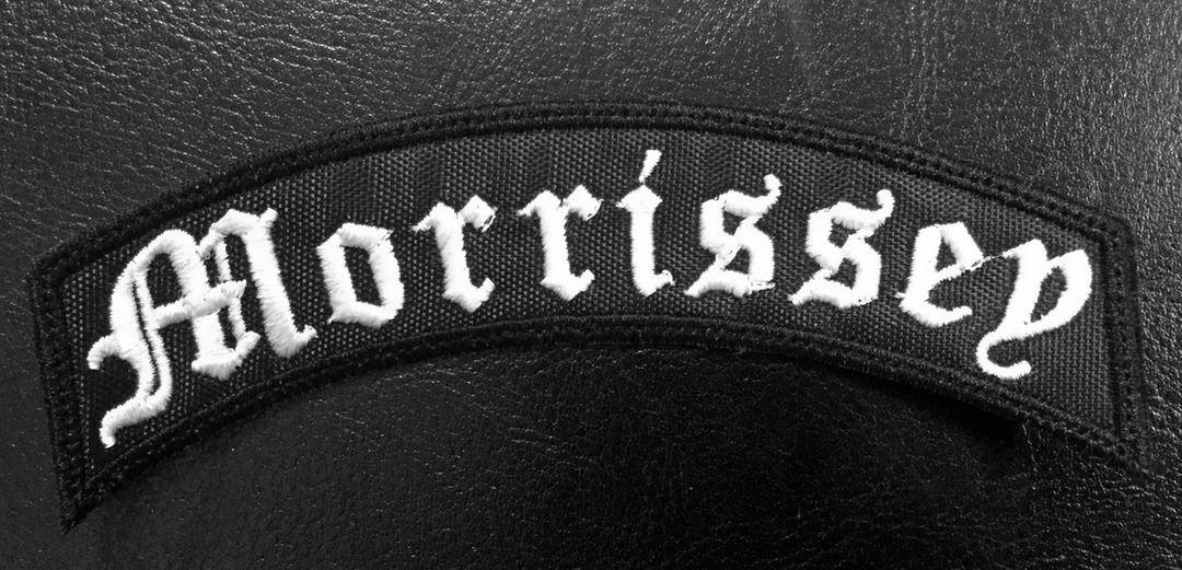 Morrissey Logo - Morrissey Arch Logo 4.5 x 1 Embroidered Patch