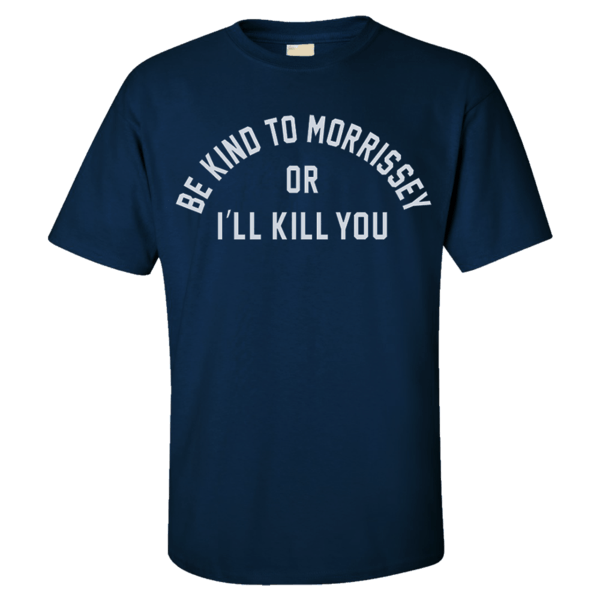 Morrissey Logo - Be Kind To Morrissey Navy Tee