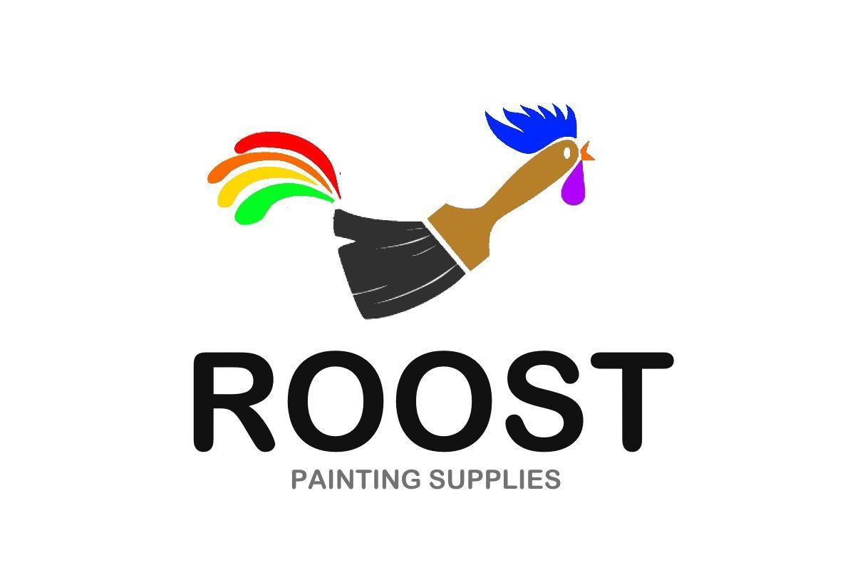 Paintbrush Logo - Rooster Logo, Chicken Logo, Paintbrush logo, Brush logo, Farm Logo, Paint  Company, Business Logo, Minimal logo, Simple logo, Rainbow logo