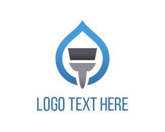 Paintbrush Logo - Blue Paint Logo