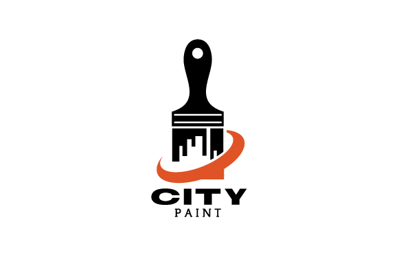 Paintbrush Logo - City Paint Logo Design