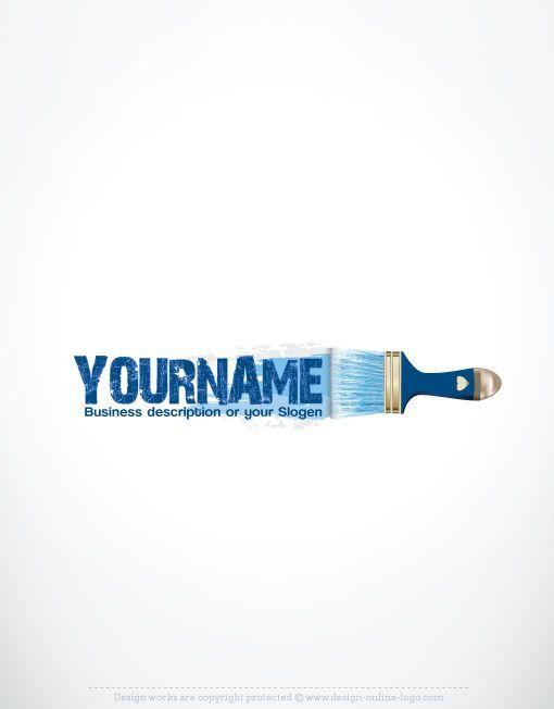 Paintbrush Logo - Exclusive Design: Art Paint brush Logo + Compatible FREE Business ...