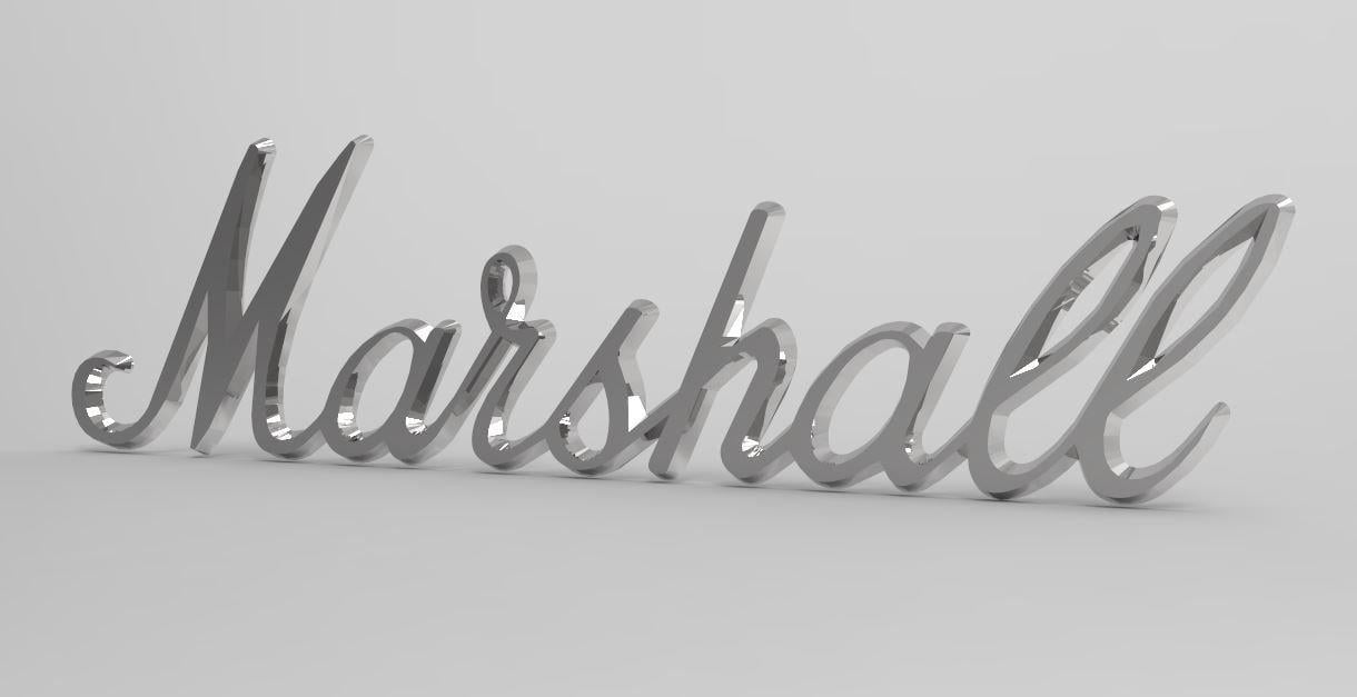 Masrhall Logo - Marshall Logo 3D Model in Signs and Logos 3DExport
