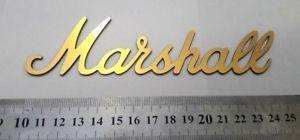 Marshall Logo - Details about Marshall plastic logo badge GOLD color 151 mm= 6'' inch