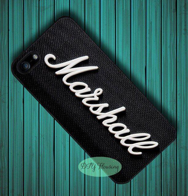 Masrhall Logo - US $4.99 |marshall logo cover case for iphone X 4s 5 5s SE 5c 6 6s 7 8 Plus  Samsung J7 s4 s5 mini s6 s7 s8 s9 edge plus Note 3 4 8-in Half-wrapped ...