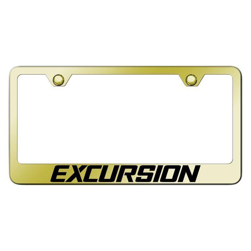 Excursion Logo - Autogold® - License Plate Frame with Laser Etched Excursion Logo