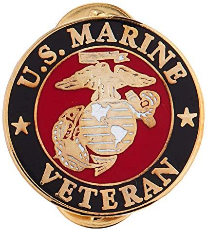 Marines.com Logo - EagleEmblem United States Marine Veteran Logo Emblem Lapel / Hat Pin