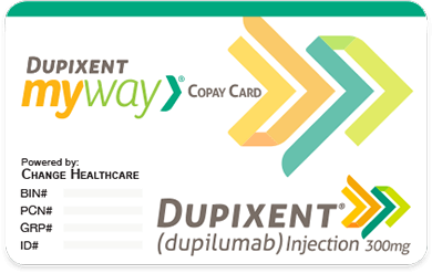 Copay Logo - DUPIXENT MyWay® Copay Card. DUPIXENT® (dupilumab)