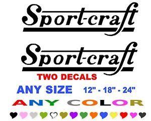 Sportcraft Logo - Details about Sport-craft BOATS stickers decals ANY COLOR ANY SIZE  sportcraft FISHING