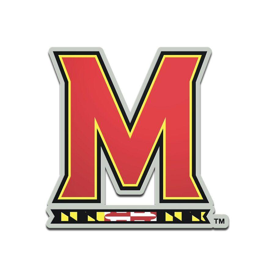 Terps Logo - Maryland Terrapins Metallic Freeform Logo Auto Emblem