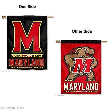 Terps Logo - College Flags and Banners Co. Maryland Terps Dual Logo Double Sided House  Flag