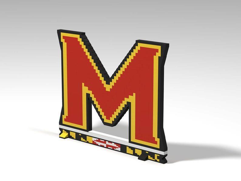 Terps Logo - University of Maryland LEGO Brick Logo Construction Set with Printed Color  Guide!