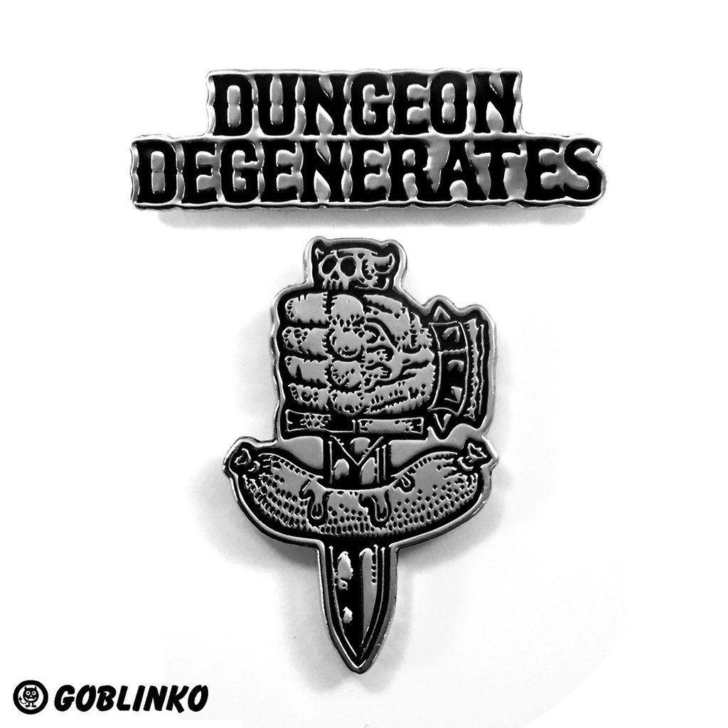 Dungeon Logo - Dungeon Degenerates - Logo & Wurstreich Pin Set