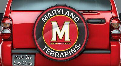 Terps Logo - MARYLAND TERPS NCAA Logo Vinyl For Spare Tire Cover Decal, Wheel Cover