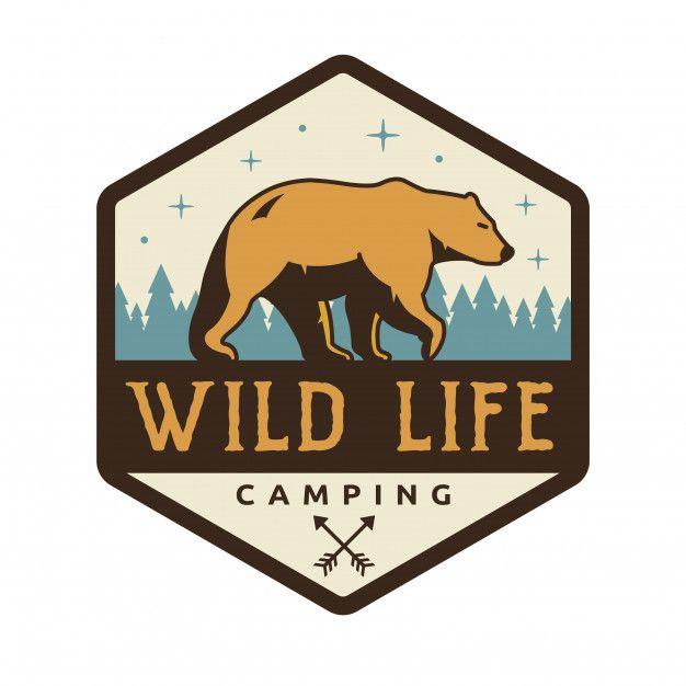 Wildlife Logo - Vintage wildlife summer camp camping activities logo badge ...