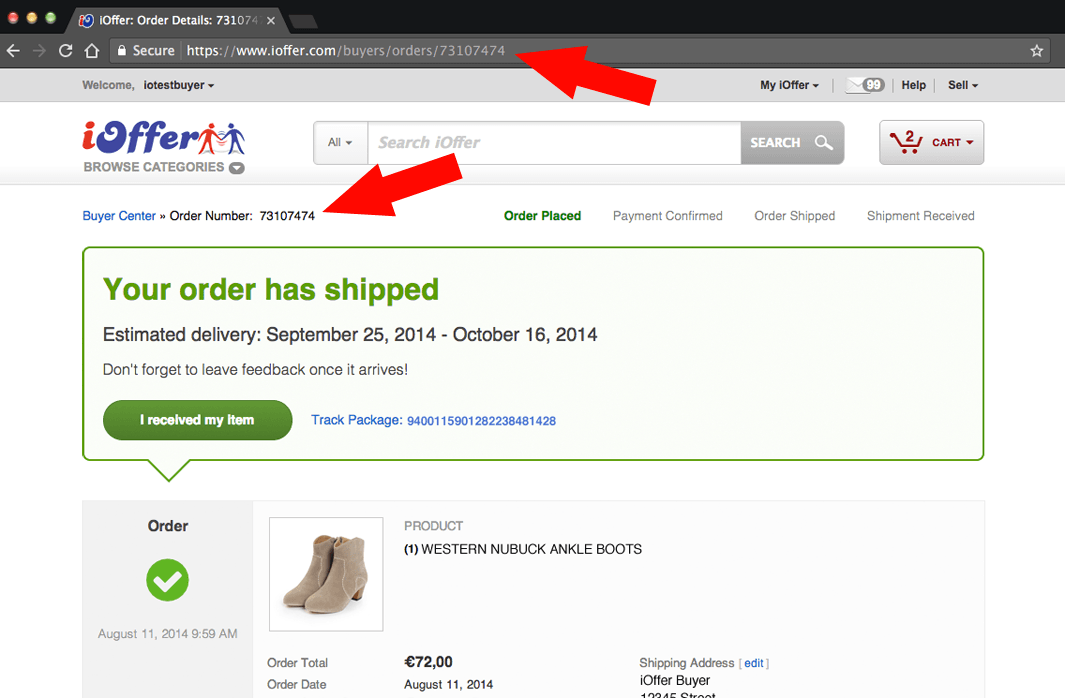 Ioffer.com Logo - How to I find my iOffer Order Number? – iOffer Helpdesk