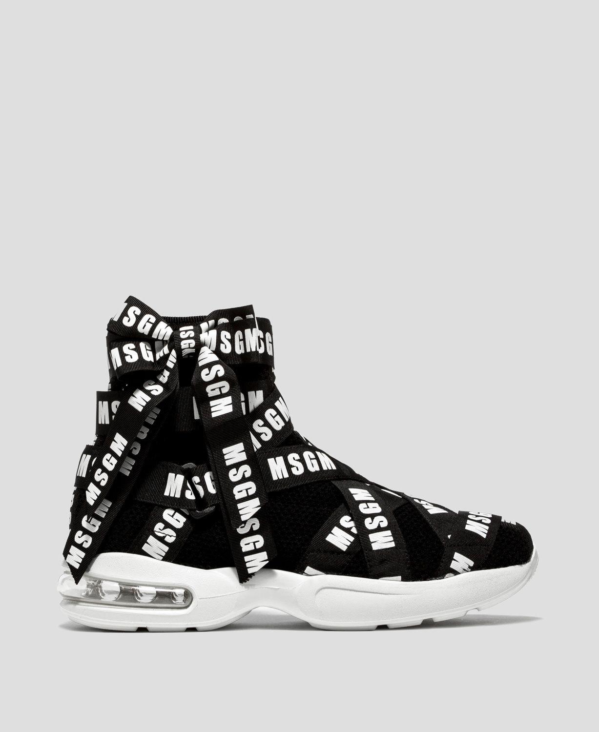 Sneekers Logo - SNEAKERS WITH LOGO RIBBON MSGM