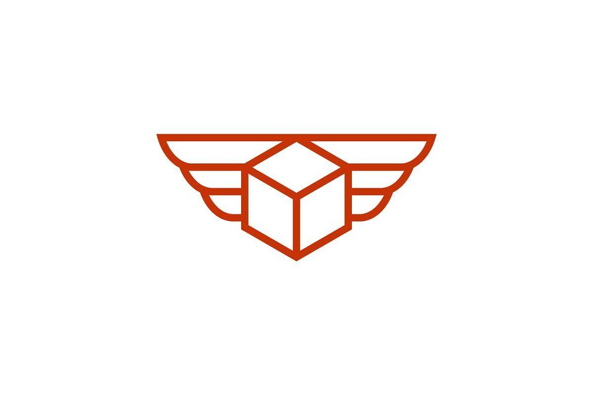 Shipment Logo - flying shipment package logo