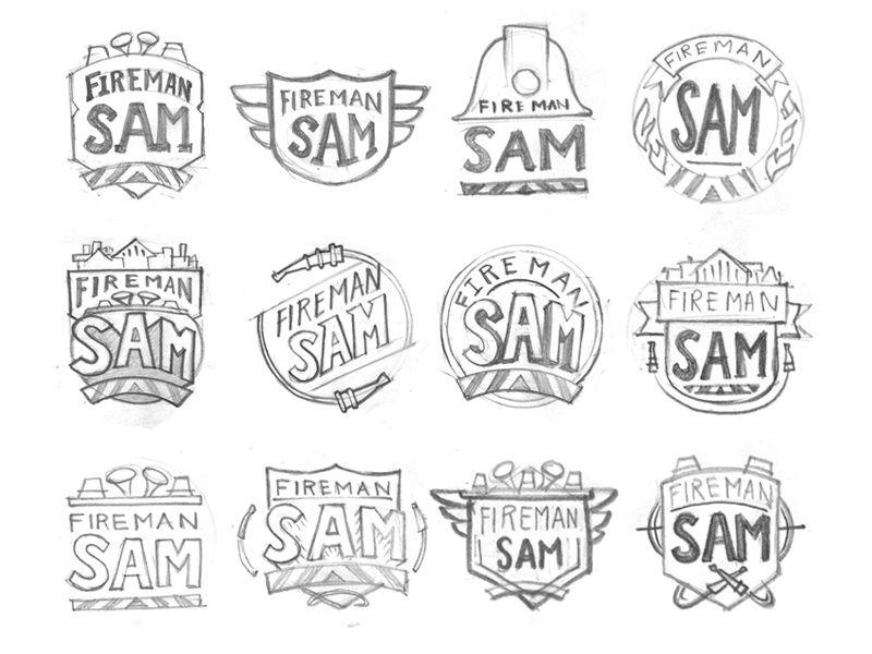 Sam Logo - Fireman Sam Logo Sketches by Pilot on Dribbble