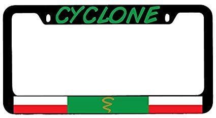Cyclone Logo - Cyclone LOGO Black Metal License Plate Frame Super Hero