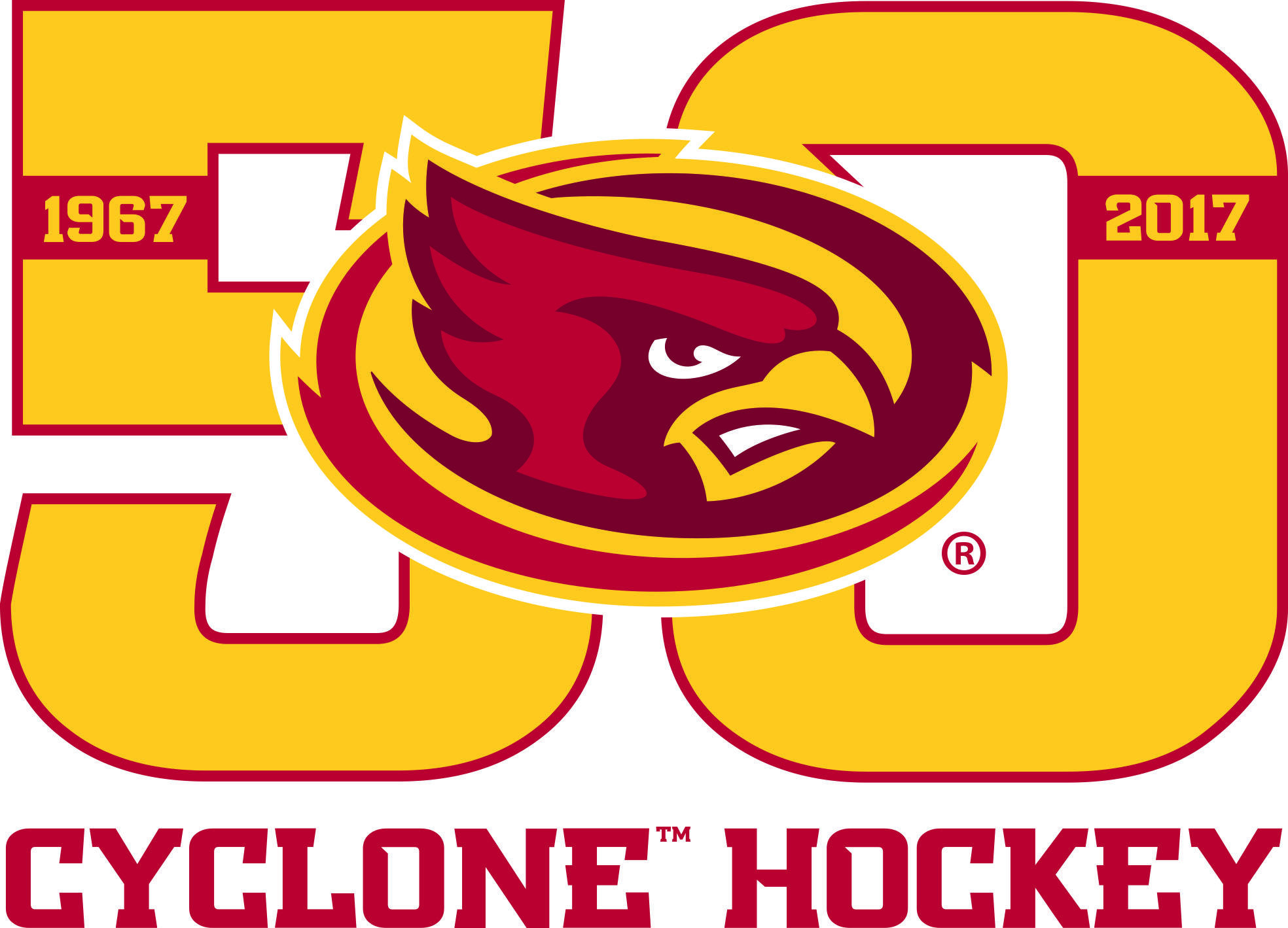 Cyclone Logo - Cyclone Hockey 50th Anniversary Logo v2 - Cyclone Hockey