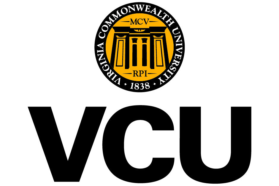 VCU Logo - V_Black lettering gold seal 2C for Contemporary Art