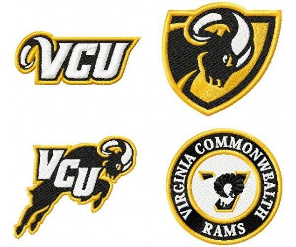 VCU Logo - Virginia Commonwealth Rams logos machine embroidery design