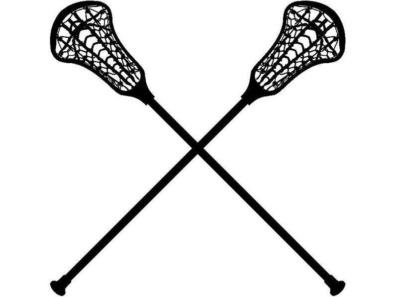 Lacrosse Logo - Lacrosse Logo #3 Sticks Crossed Equipment Field Sports Game Outfit Uniform  .SVG .EPS .PNG Digital Clipart Vector Cricut Cut Cutting File