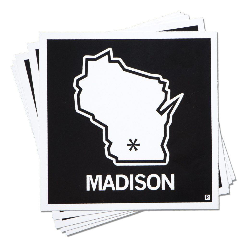 Wisconsion Logo - Madison, Wisconsin Outline Sticker