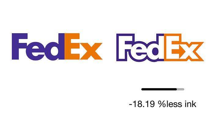 Small FedEx Logo - Someone Optimized Famous Logos To Use Less Ink And Be More ...