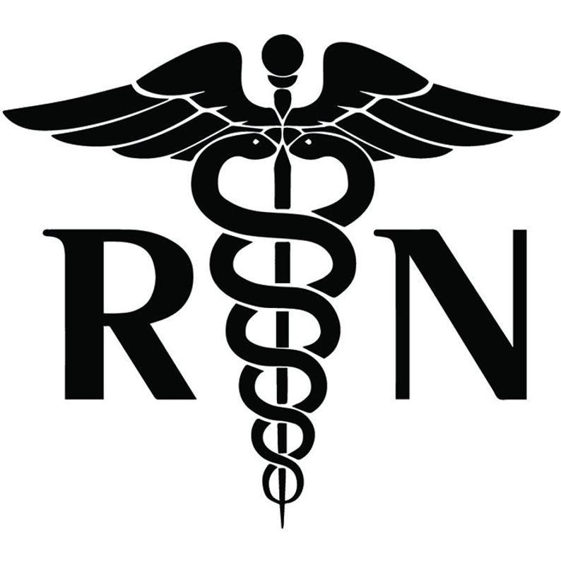 Nurisng Logo - Nurse Logo Registered Nursing Scrub Medical Doctor Physician Medicine Uniform Health Hospital Caduceus .SVG .EPS .PNG Cricut Cut Cutting