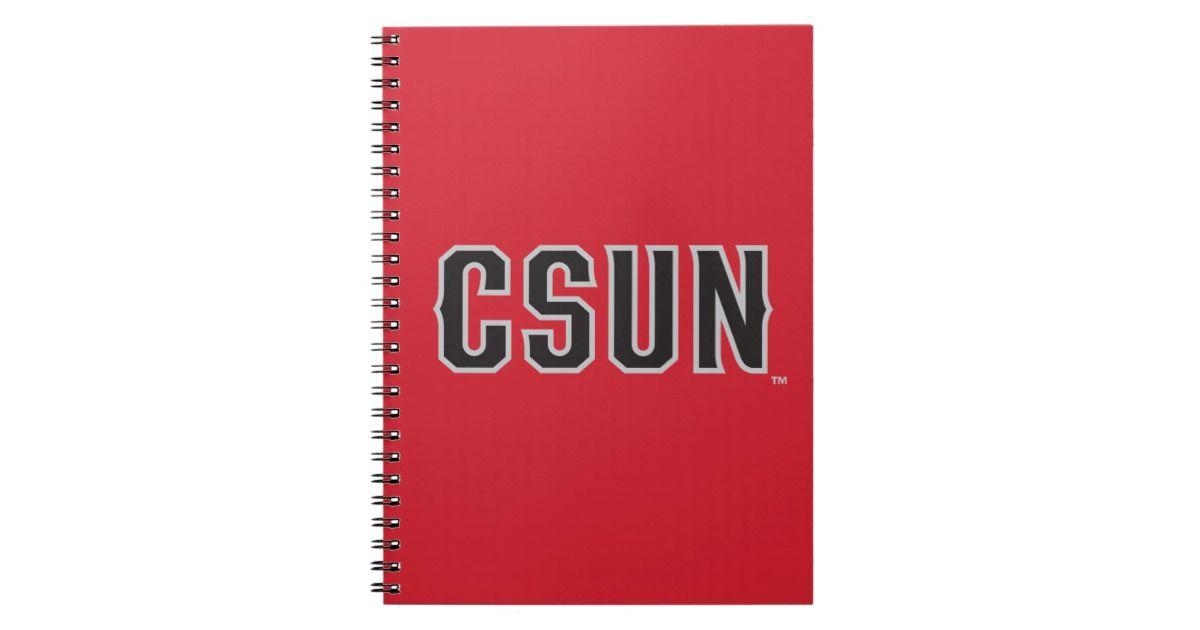 CSUN Logo - CSUN Logo on Red Notebook
