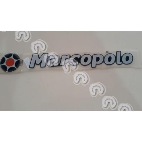 Marcopolo Logo - Bottomless resin adhesive for the Marcopolo logo and silver logo