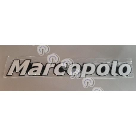 Marcopolo Logo - Resin bottomed adhesive Marcopolo logo with black border