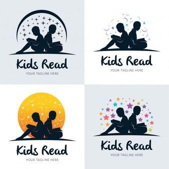 Reading Logo - Set of bookstore logos Vector