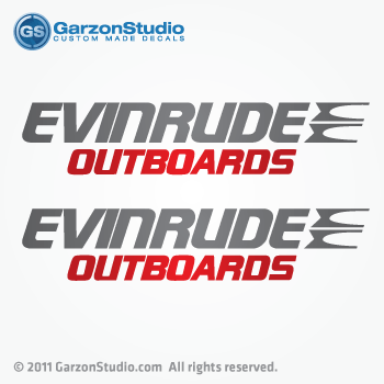 Evinrude Logo - EVINRUDE Outboard decals with E logo decals