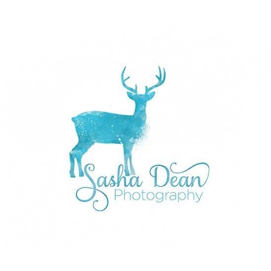 Watercolor Logo - Deer Watercolor Logo Design