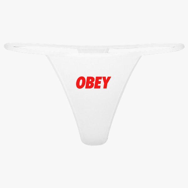 Obey Logo - obey logo Thong