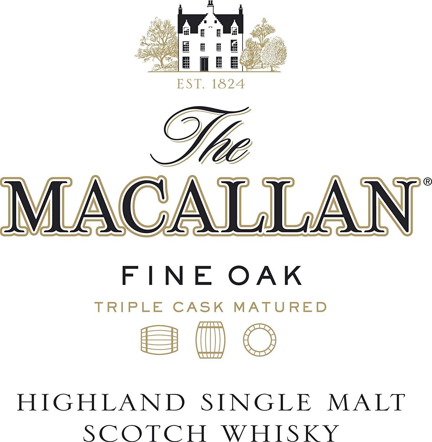 Macallan Logo - Macallan 10 Year Old Fine Oak Highland Single Malt Scotch Whisky, 70 cl