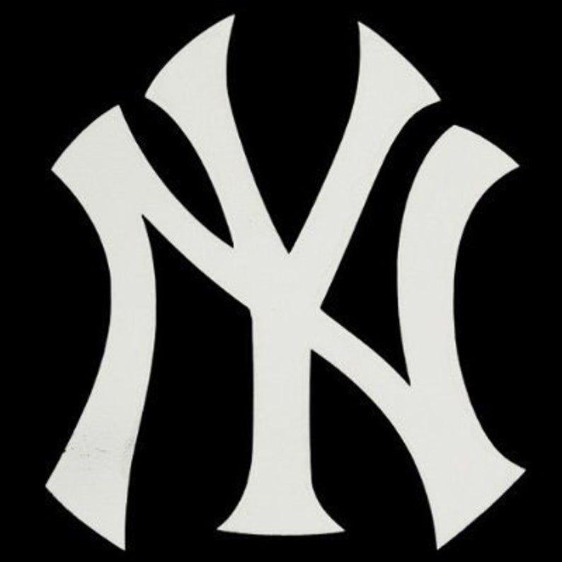 NY Logo - New York Yankees NY Logo 4 Vinyl Decal Widow Sticker for Car, Truck, Motorcycle, Laptop, iPad, Window, Wall, ETC