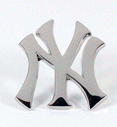 NY Logo - Amazon.com : New York Yankees NY Logo Pin - Silver : Sports & Outdoors