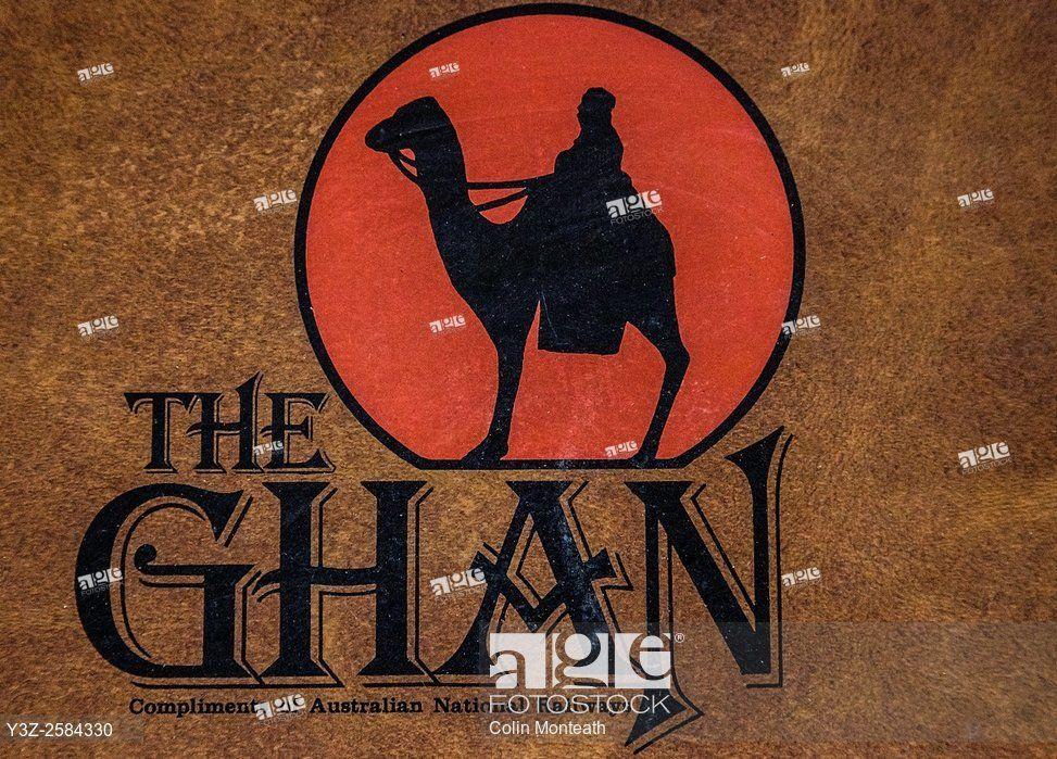 Ghan Logo - The Ghan railway logo, Old Andado Station, Simpson desert, Northern ...