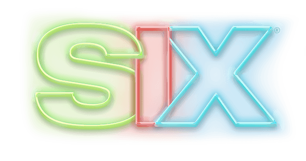 Six Logo - The SIX Show. Award winning performance. Hughes Brothers Theater