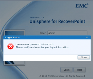 RecoverPoint Logo - RecoverPoint password incorrect - How to unlock an account - FastStorage