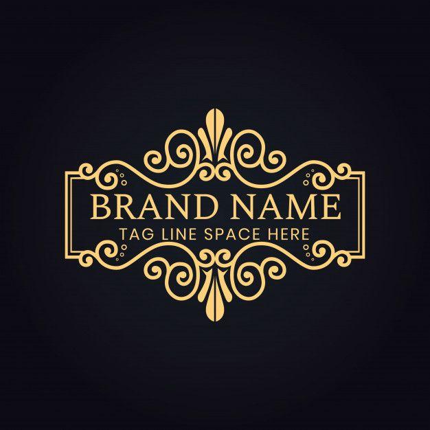 Decoration Logo - Luxury vip logo for your brand with floral decoration Vector ...