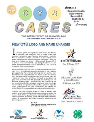 CYSS Logo - Irwin CYS Cares Newsletter June 2017 by Fort Irwin Family and MWR