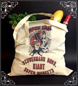 Schwegmann's Logo - Details about Canvas Shopping bag with Vintage SCHWEGMANN Mardi Gras Logo.  Metairie, Louisiana