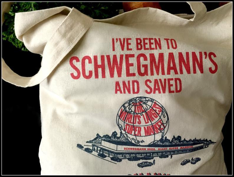 Schwegmann's Logo - Canvas Schwegmann's Grocery Bag, Metairie, Louisiana, NOLA