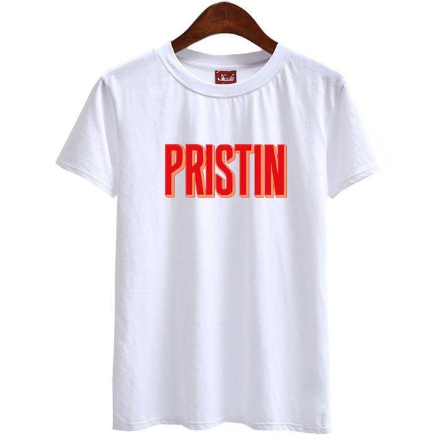 Pristin Logo - US $12.63 41% OFF|Men women kpop pristin logo/all member name printing o  neck short sleeve t shirt for summer style loose fashion t shirt-in  T-Shirts ...